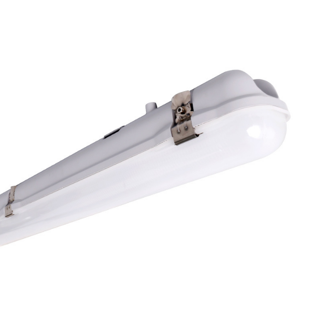 Milky White Cover T8 LED Tube Lights with Striped Clear Tri-proof T8 Tube Fixture for Double Tube