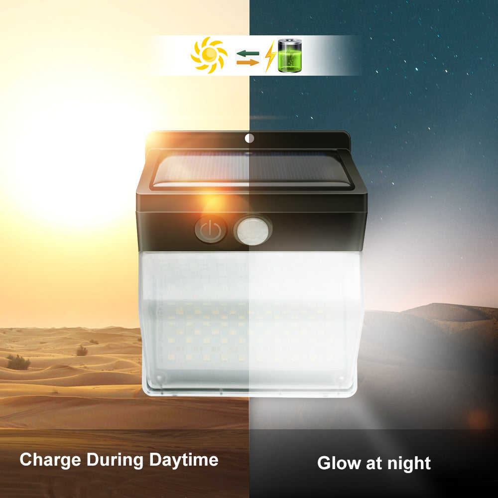 2 Pack Solar Lights Outdoor 262 LEDs Wireless Waterproof Security Solar Motion Sensor Wall Lights