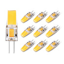 10 Pack G4 LED Light Bulb Bi-Pin Silicon Encapsulation 12V 2.5 W 1508 COB LEDs CRI>80 230-250Lumen 25W Equivalent