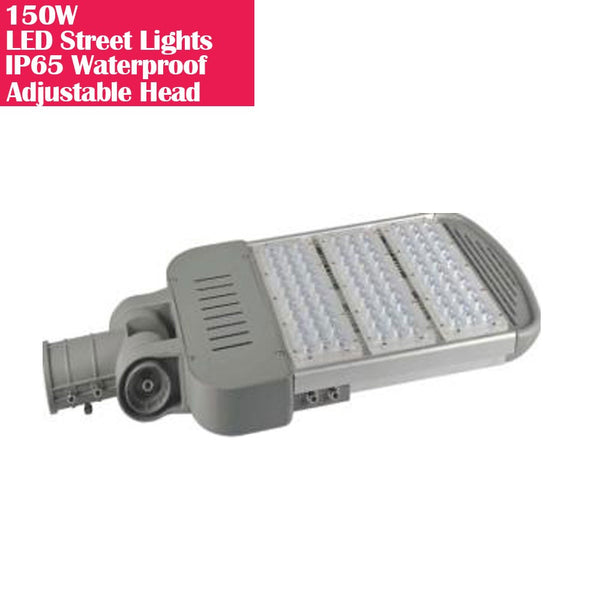 150W IP65 Waterproof Adjustable Head LED Street Lights Modular LED Pole Light Outdoor 120LM/W CRI80+ Natural White 4000K