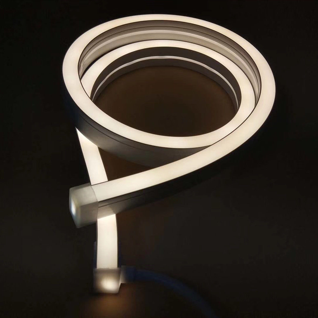 1M/5M/10M/20M Pack of T1010 LED Neon Light Housing Kit with End Caps and Mounting Clips, Flexible Neon Channel Fit for 6mm Wide LED Strip Lights