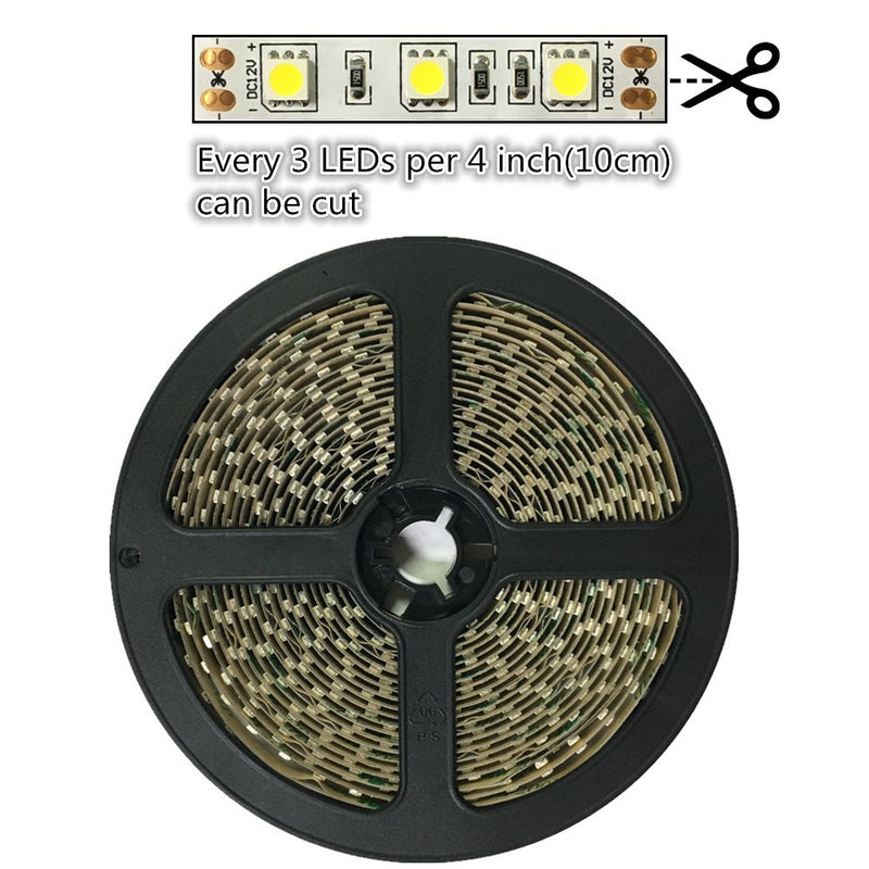 DC 12V Dimmable SMD5050-300 Flexible LED Strips 60 LEDs Per Meter 10mm Width 900lm Per Meter
