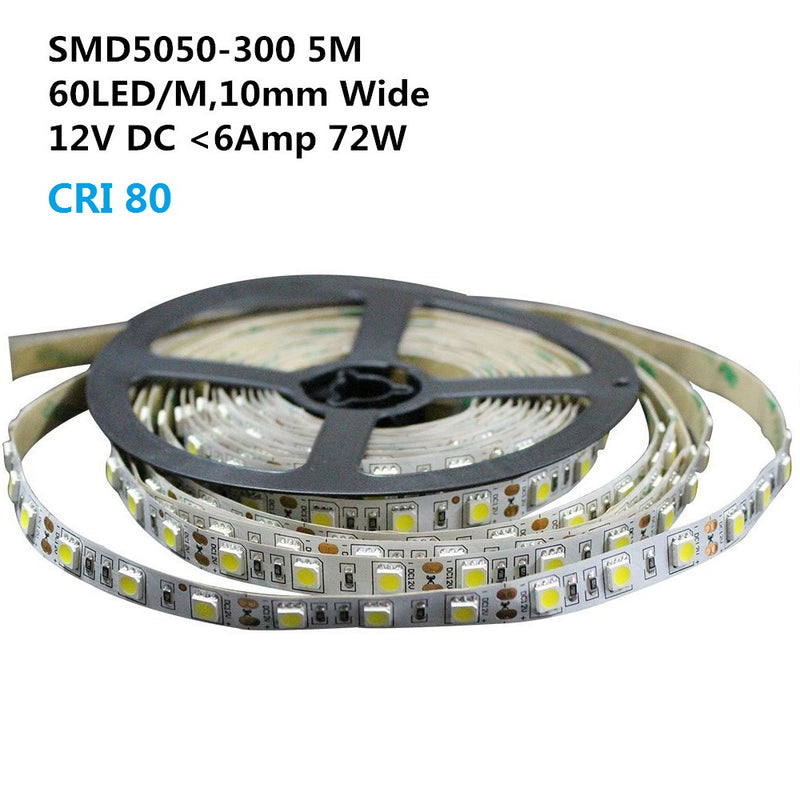 12V RGB LED Streifen SMD 5050 300 Leds 60leds/m selbstklebend