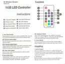 DC5-24V 12A RGB LED Dimmer Controller with Mini RF Wirelless 17keys Remote Controller for SMD5050 3528 RGB LED Strip Lights