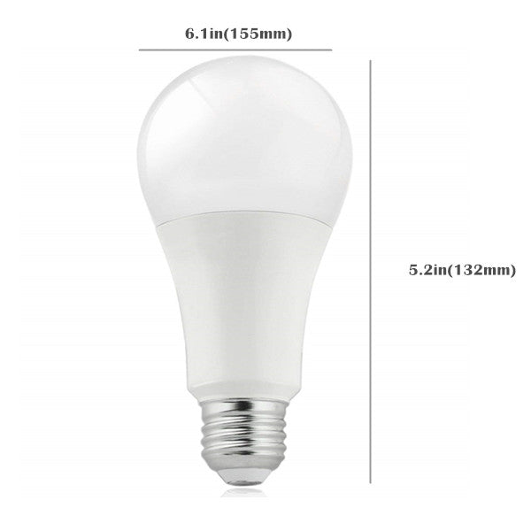 6 Pack 18Watt 1400LM G80 LED Bulb Light (100W Equivalent) E27 Screw Base 100-240V AC Non-dimmable 80mm White Light LED Globe