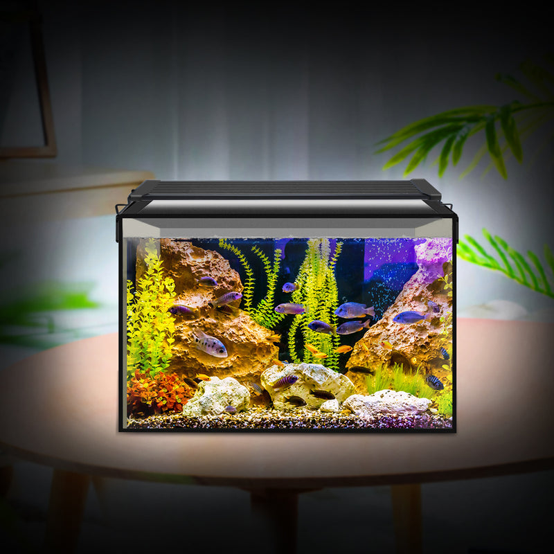 22.04'' Aquarium LED Light for Freshwater Fish Tank w/ Extendable Bracket, White Blue LED