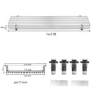2 Pack H20050 Big Aluminum Extrusion Channel for Flush Mounting Linear Office Lighting System
