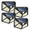 4 Pack Solar Lights Outdoor 100 LED IP65 Waterproof Solar Motion Sensor Security Lights