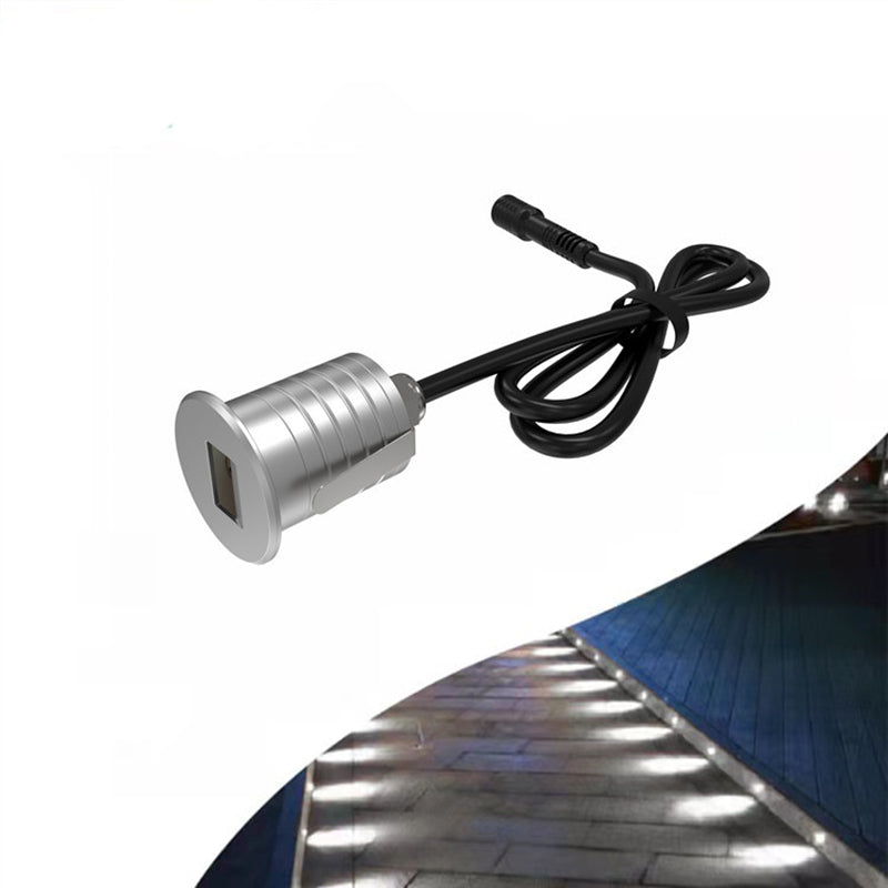 Free Shipping 8PCS Pack 1W 12-24V DC/AC 12V IP67 Waterproof LED Step Light Dimmable Outdoor LED Garden Light Yard Light with Deep Anti-Glare Lens