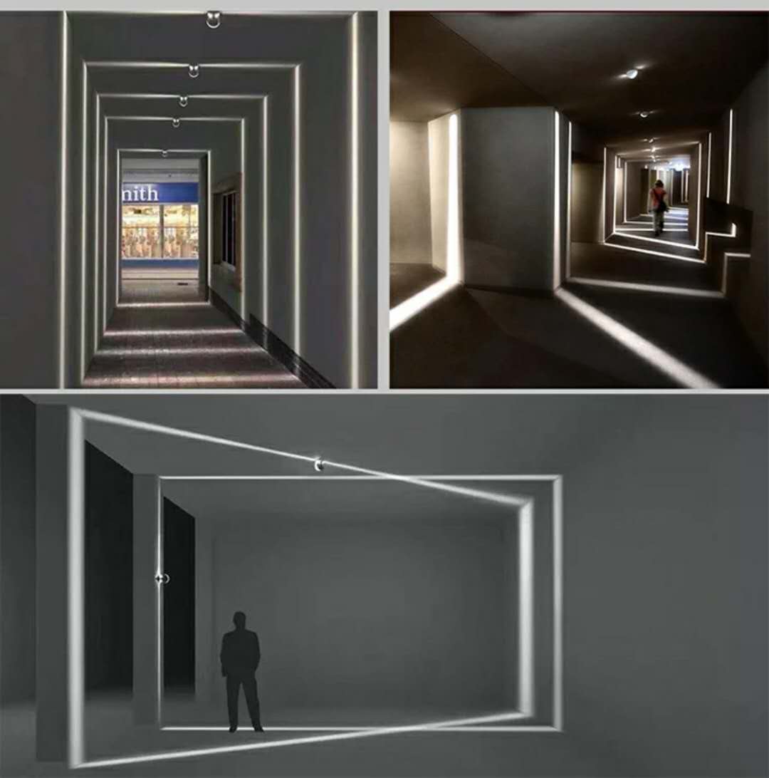 FREE SHIPPING 8W 360° Light Blade Grey Finish Window Frame LED Light for Architecture Graphic/Doorframe/Hallway/Outdoor Landscape Decorative Lighting