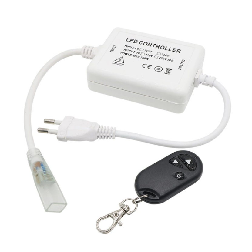 110V/220V AC LED Dimmer for AC 110V/220V LED Strip Lights， RF Wireless Dimmer Switch