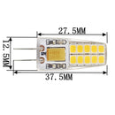 10 Pack G4 LED Light Bulb Bi-Pin Silicon Encapsulation 12V 2.5 W CRI>80 290-310Lumen 20x2835 LEDs 25W Equivalent