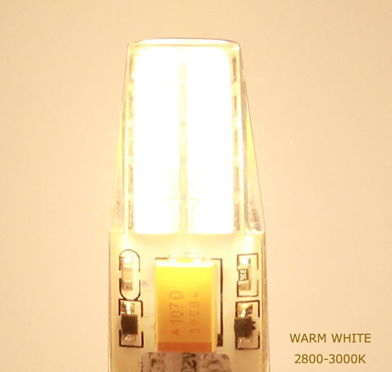 G4 LED Light Bulbs G4 Bi-Pin Base 1.5W (20W Halogen Bulb Equivalent) 12V  Warm White 3000K LED Bulbs for Landscape Ceiling Under Counter Puck  Lighting,Pack of 10,Clear Cover 