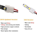 2 Pack (2016  Strip Connectors for 8mm Wide SMD 2835 Updated Version) Solderless Jumper Snap Down 2Conductor LED5 Single Color Flex LED Strips