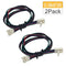 2 Pack (2016 Updated Version) Solderless Jumper Snap Down 4Conductor LED Strip Connectors for 10mm Wide SMD5050 RGB Color Flex LED Strips