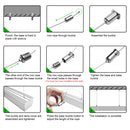 2 Pack H10075 Big Aluminum Extrusion Channel for Suspension Mounting Linear Office Lighting System