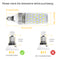 E12 16W LED Corn Bulbs, 1500LM Daylight White 6000K, CRI80+, 120W Incandescent Bulb Equivalent, E12 Base Non-Dimmable LED Lamp,Pack of 6