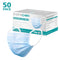 50Pack of BFE95% Face Masks, 3-Ply Cotton Filter Medical Sanitary for Dust, Germ Protection