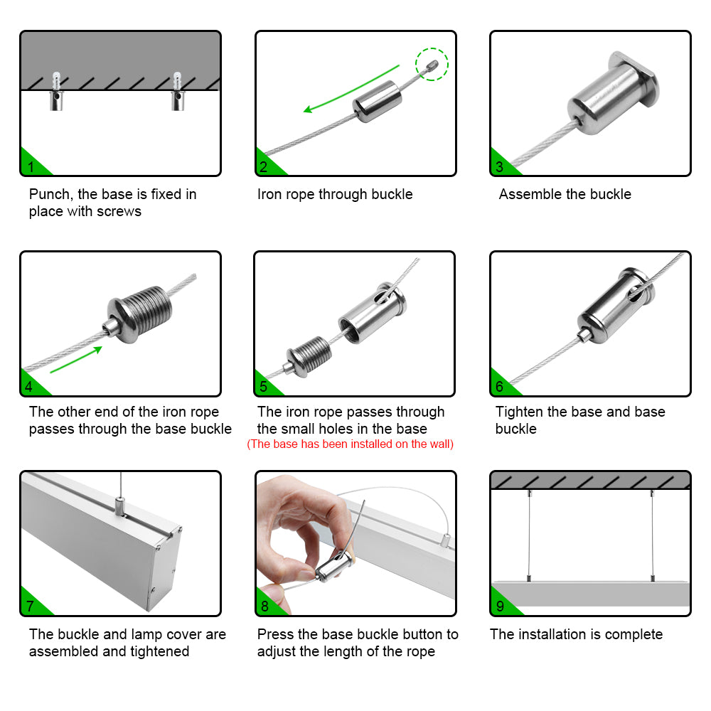 5 Pack H4075 Big Aluminum Extrusion Channel for Suspension Mounting Linear Office Lighting System