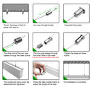 5 Pack H4075 Big Aluminum Extrusion Channel for Suspension Mounting Linear Office Lighting System