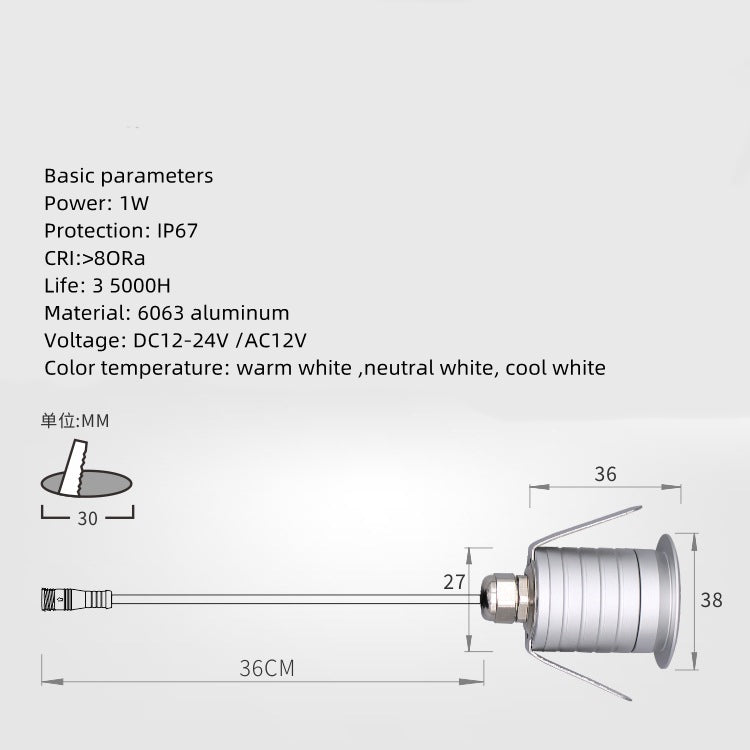 Free Shipping 8PCS Pack 1W 12-24V DC/AC 12V IP67 Waterproof LED Step Light Dimmable Outdoor LED Garden Light Yard Light with Deep Anti-Glare Lens