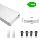 2 Pack H15050 Big Aluminum Extrusion Channel for Flush Mounting Linear Office Lighting System