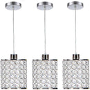 Free Shipping 3 Pack Adjustable Chrome Crystal Chandeliers for Kitchen Dinning Room Bedroom 3 Lighting Colors 3000K/4000K/6000K（CCT Adjustable）