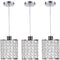 Free Shipping 3 Pack Adjustable Chrome Crystal Chandeliers for Kitchen Dinning Room Bedroom 3 Lighting Colors 3000K/4000K/6000K（CCT Adjustable）