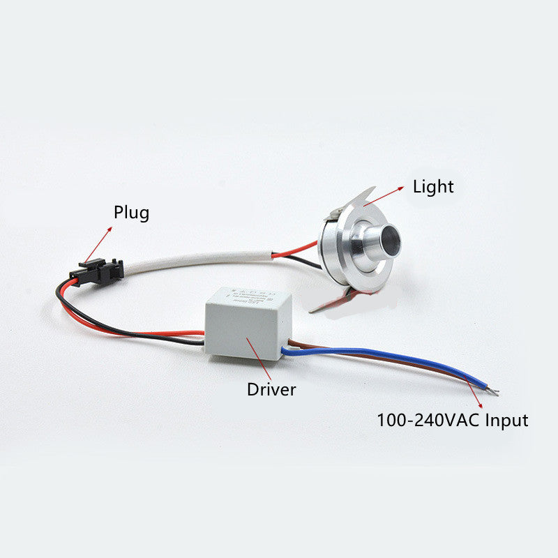 Mini Directional 1W LED Downlight Dia.37mm Recessed LED Light Small Downlight Cabinet LED Light