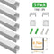 Silver U06 24x24mm U Shape LED Aluminum Profile Kit for LED Strip Light