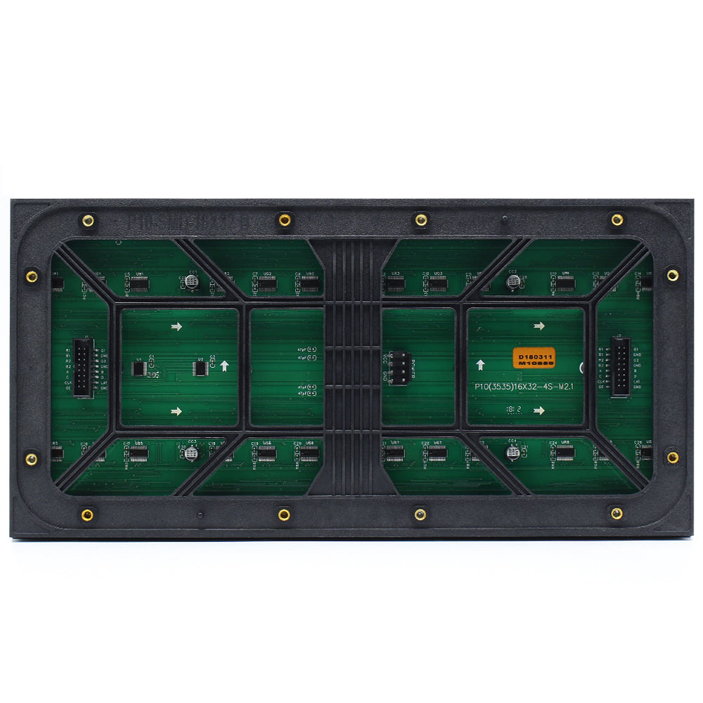 M-OD10L P10 Outdoor LED Display Module, Full RGB 10mm Pixel Pitch LED Panel in 320*160mm with 512 dots, 1/2 Scan, 5000 Nits for Outdoor LED Display