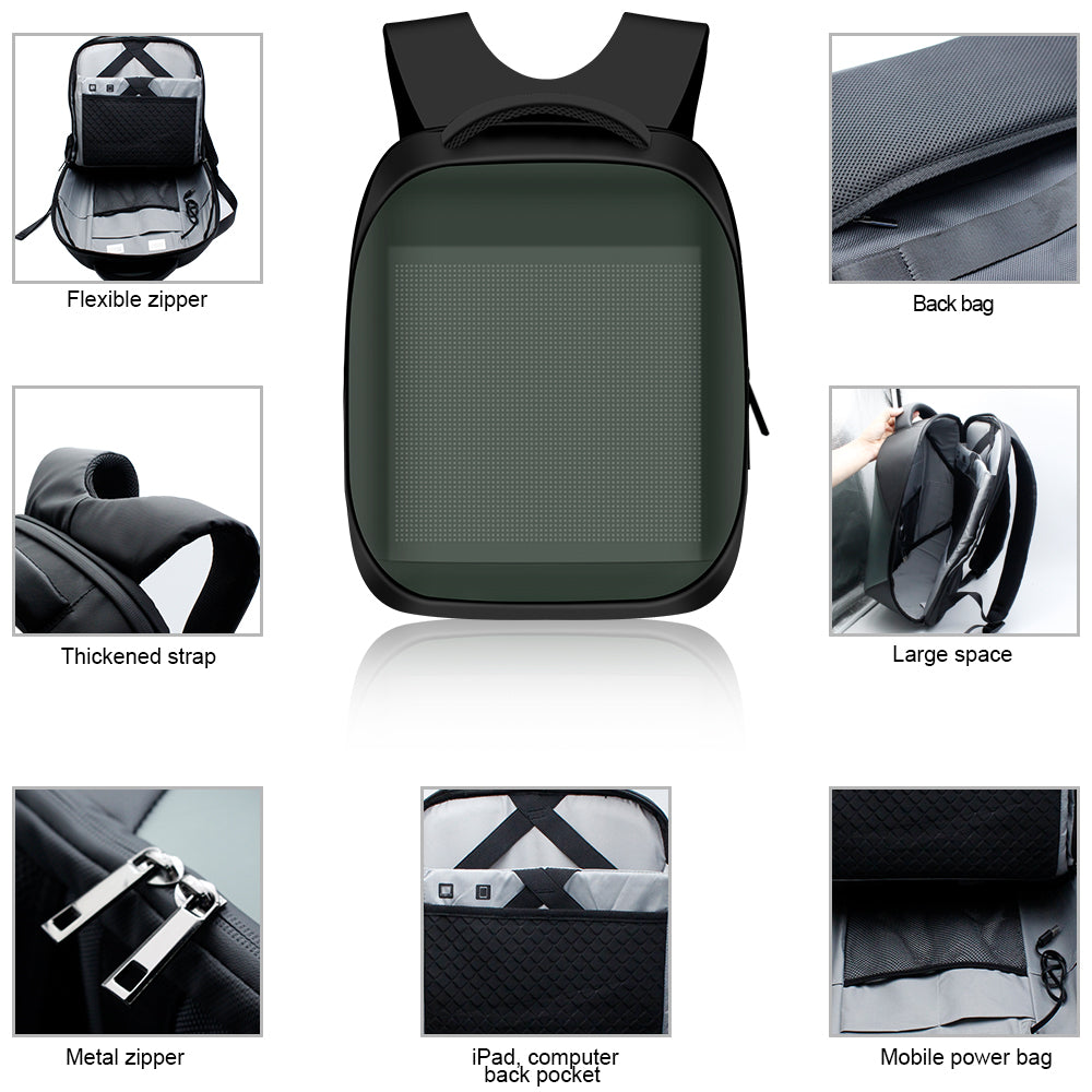 Free Shipping 3rd New Generation Dynamic Displayed LED Backpack APP Controlled LED Advertising Bag