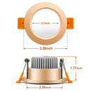 (FREE PRODUCT QTY.: 5) 3 Inch LED Recessed Lighting, 5W, 2700K Super Warm White, Gold Trim(4 Pack)