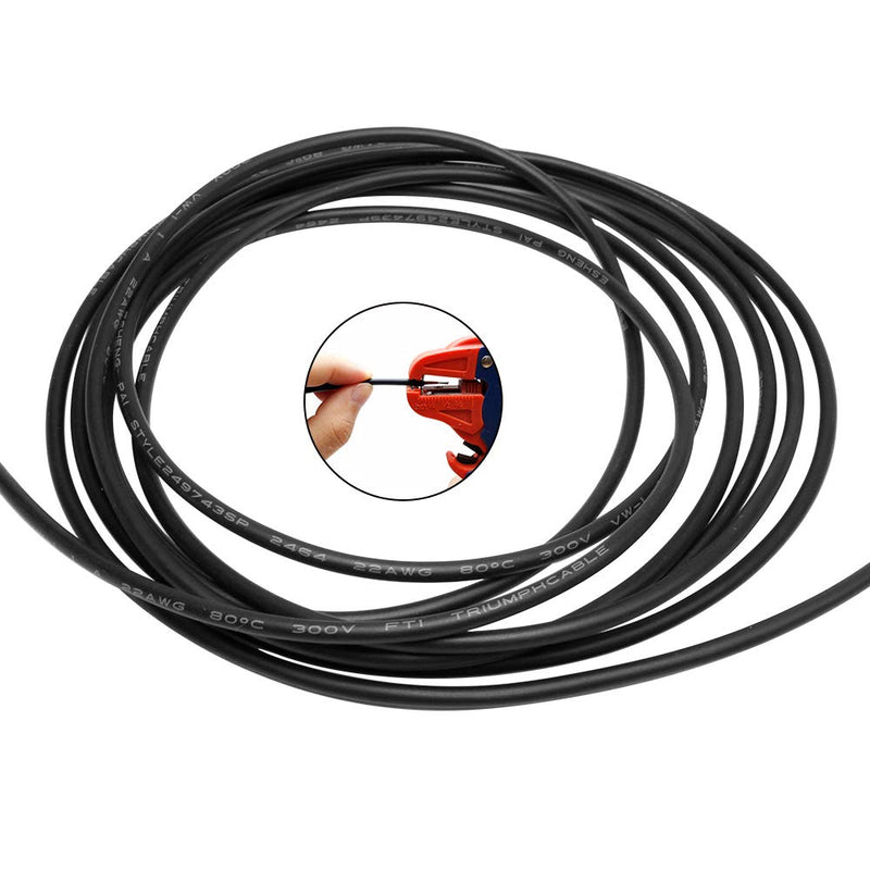 18 20 22 24 Gauge Electrical Wire 2 Conductor Insulated Stranded Black Tinned Copper Hookup Wire