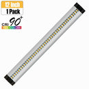1 PACK 7mm Thick Silver Finish LED Under Cabinet Lighting Dimmable Kit CRI90 300LM SMD2835 12V 5W with Dimmer & Power Supply Included