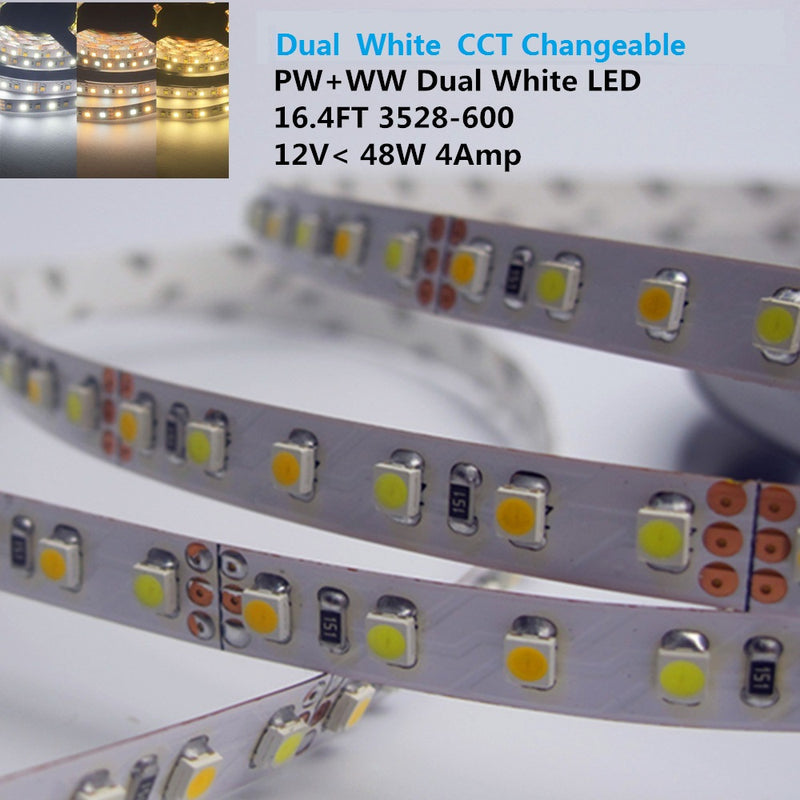 Dual Chip LED Variable Color Temperature LED Flexible Light Strip -  NFS-DW600X-12V [NFS-DW600X-12V] - $97.95 : LED Strip Room