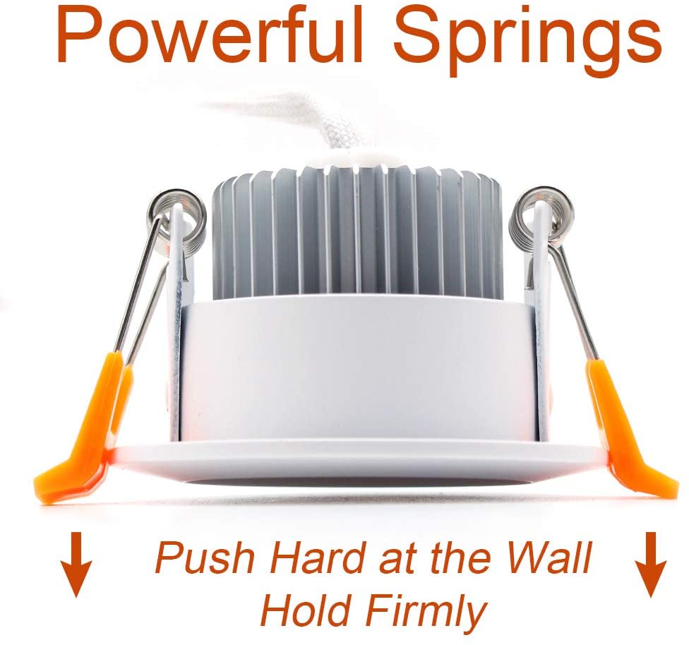 10 Pack 7W 500LM Dimmable Antifog LED Downlight CRI80 Flat Diffuser Ceiling Light -3-3/8'' Cutout