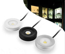 2Pack 3W Waterproof LED Puck Light IP65 Rated LED Undercabinet Light Dimmable Outdoor LED Wall Light