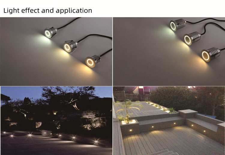 Free Shipping 8PCS Pack DC12V-24V 1W/3W IP67 Outdoor Waterproof  LED Wall Light Corridor Ladder Step LED Lights
