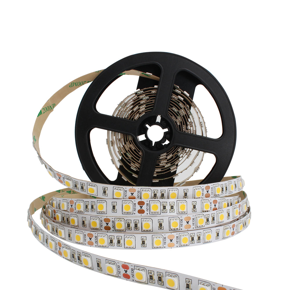 High CRI 90 LED Strip Lights, 5Meters (16.4ft) SMD5050-300, 60 LEDs 900LM Per Meter, DC 12V Dimmable Flexible LED Strips,10mm Wide Tape