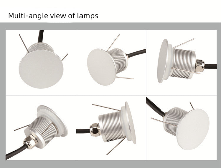 Free Shipping 8PCS Pack 1W 12-24V DC IP67 Outdoor Moonlight LED Deck Light LED Corner Light for Corridor Steps