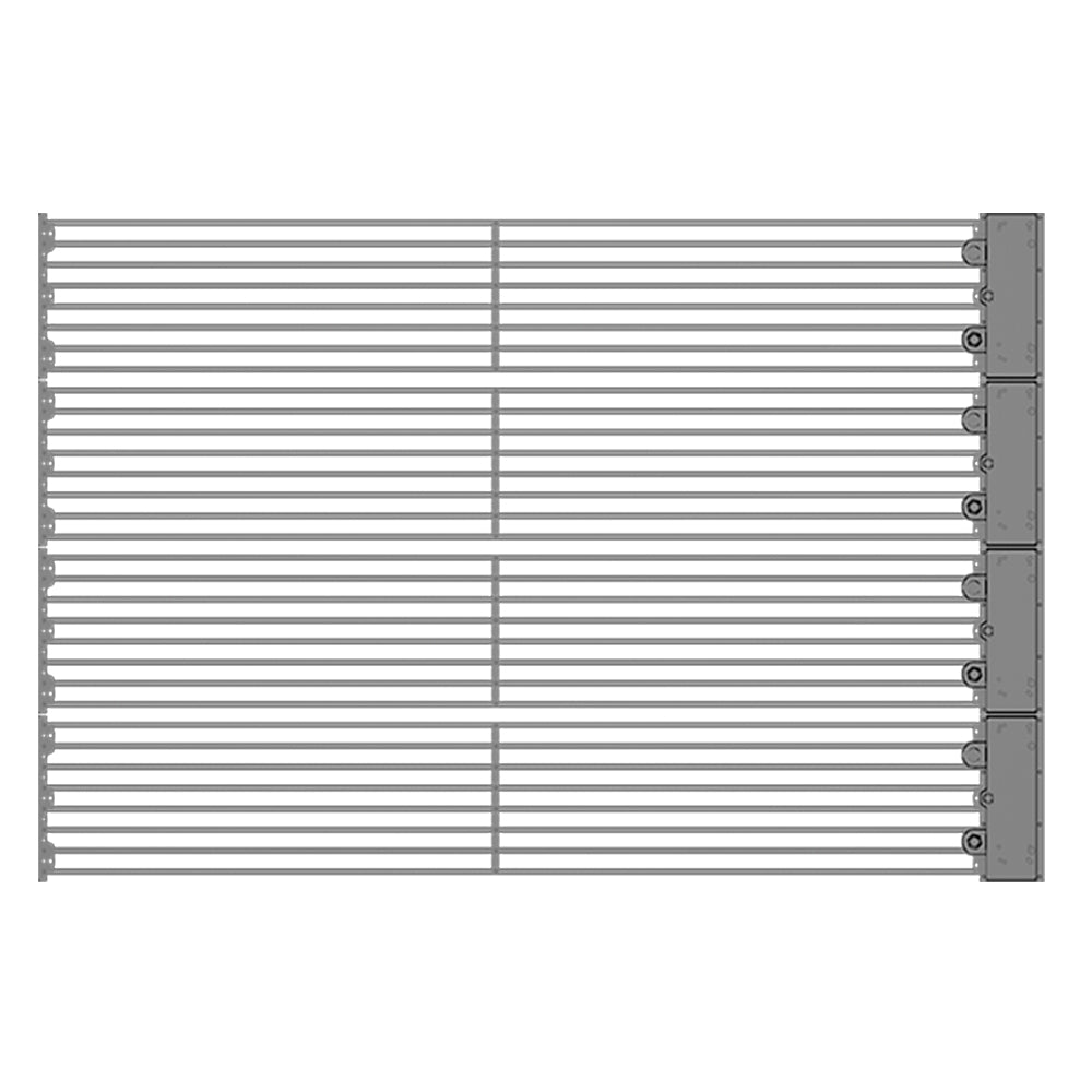 oClear B Series Outdoor Waterpoof P15.6/31.2mm Transparent LED Mesh Display High Brightness 7500nits in Size 1500x250mm Aluminum Cabinet for Fixed Installation