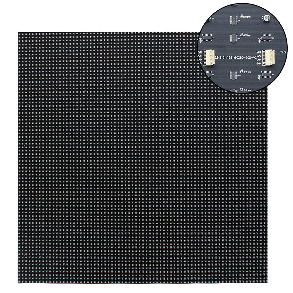 M-SF3.8 (P3.8) Silicon Based LED Module, 3.8mm Full RGB Pixel Panel Screen in 304.8 * 304.8 mm ( 1sq.ft) with 6400 dots, 1/20 Scan, 800 Nits LED Tile for Indoor Display