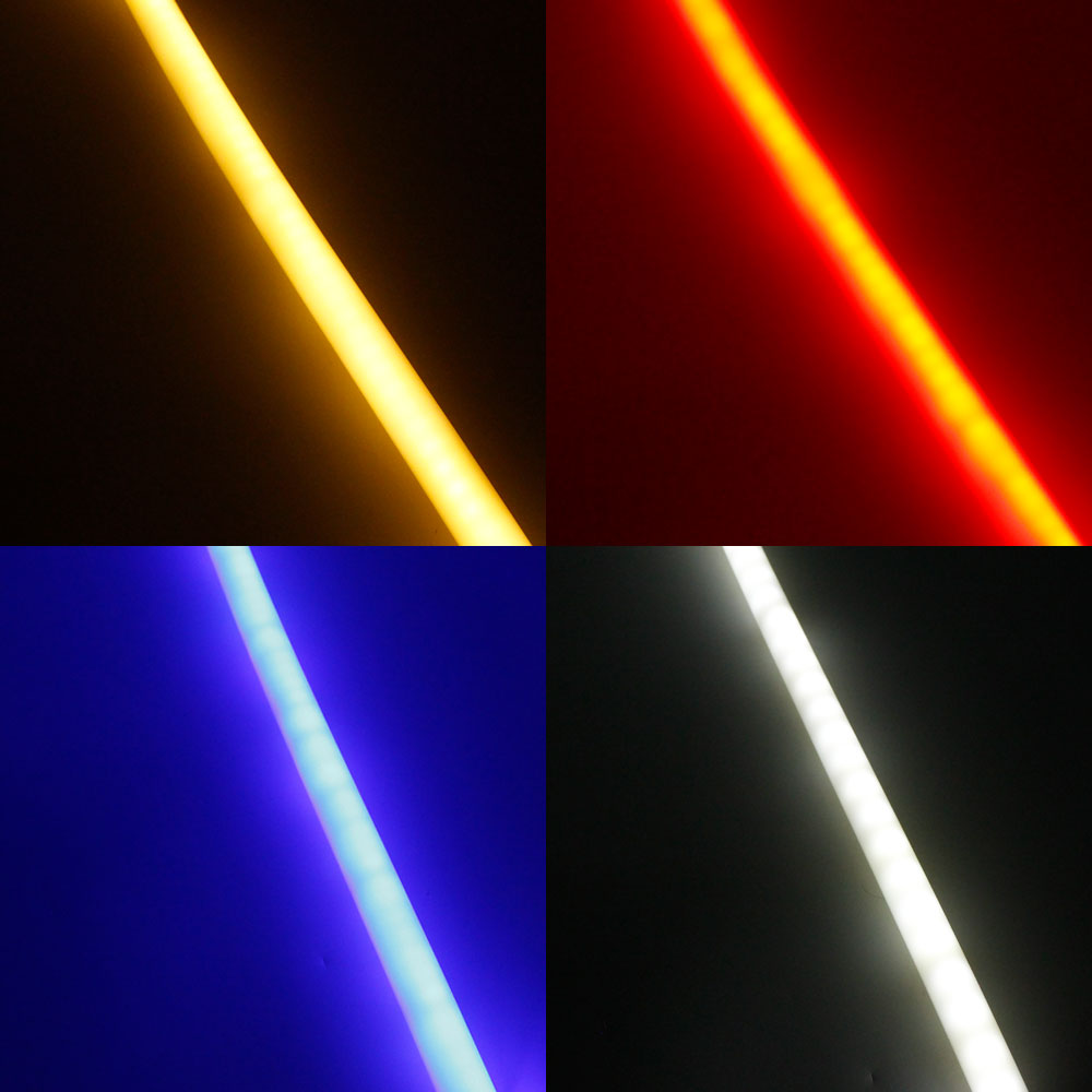 1M/5M/10M Pack of T20D LED Neon Light Housing Kit with End Caps and Mounting Clips, Flexible Neon Channel Fit for 10mm Wide LED Strip Lights
