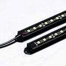 Waterproof LED Under Cabinet Light 12V 5050 Strip Light 13inch Black LED Bar for Tank (2Pack)