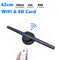 Free Shipping 43cm 3D Hologram Advertising Display LED Fan 2 Blades 640 Resolution WiFi App Control