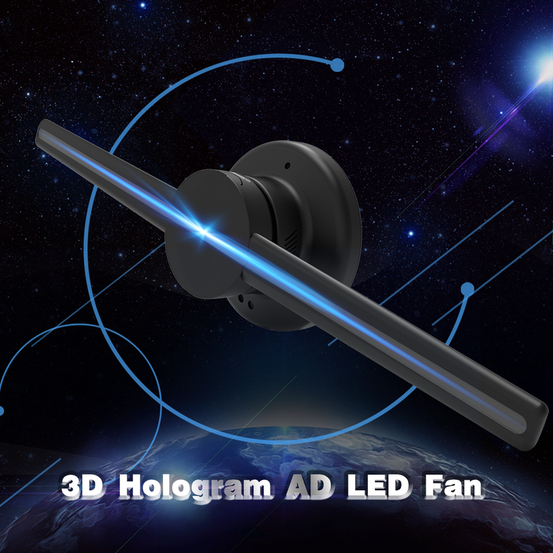 Free Shipping 43cm 3D Hologram Advertising Display LED Fan 2 Blades 640 Resolution WiFi App Control