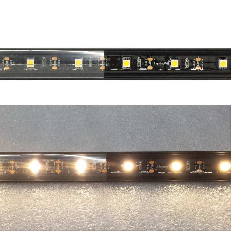 Black Corner LED Profile V01 16x16mm V-Shape Vertical Angle Cover Corn –  LEDLightsWorld
