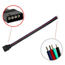 10pcs Pack RGB LED Light Strips Connector with 4Pin plug RGB LED Strip Connector Cable for SMD 5050/3528 RGB LED Strip light - 15cm/6 Inch