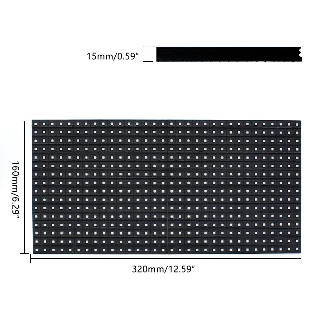 M-OD10L P10 Outdoor LED Display Module, Full RGB 10mm Pixel Pitch LED Panel in 320*160mm with 512 dots, 1/2 Scan, 5000 Nits for Outdoor LED Display